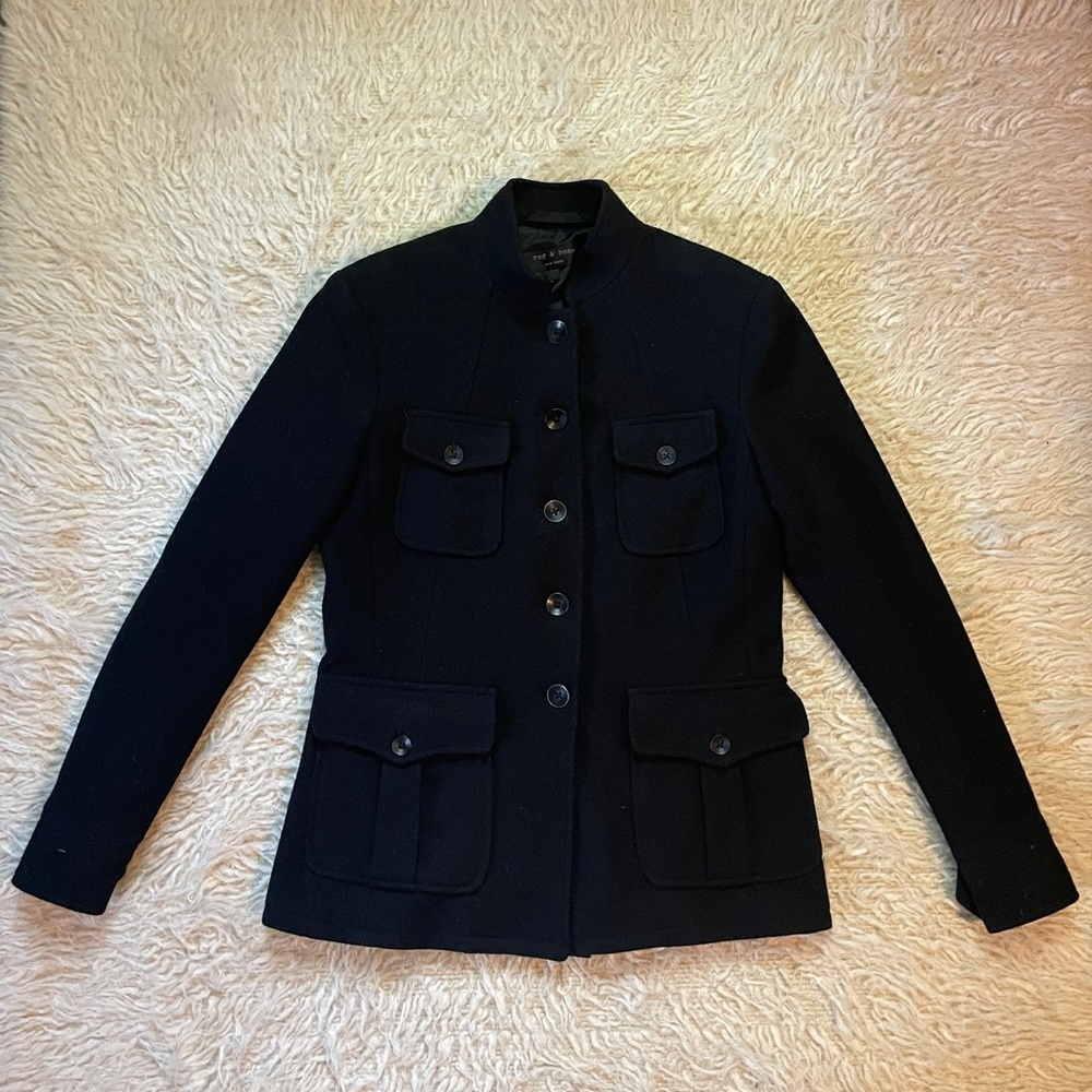 rag & bone 100% Wool Women’s Military-Style Jacket SZ 2